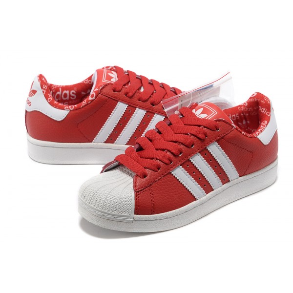 adidas superstar blanche et rouge femme